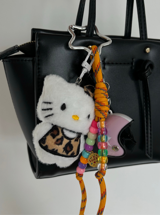 Riding Kitty bag charm